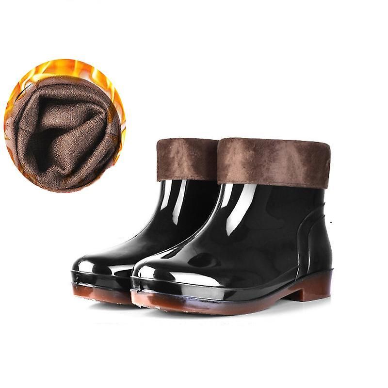 Mens Waterproof Thickened Rubber Rain Boots Non Slip Wear-Resistant Water Boots