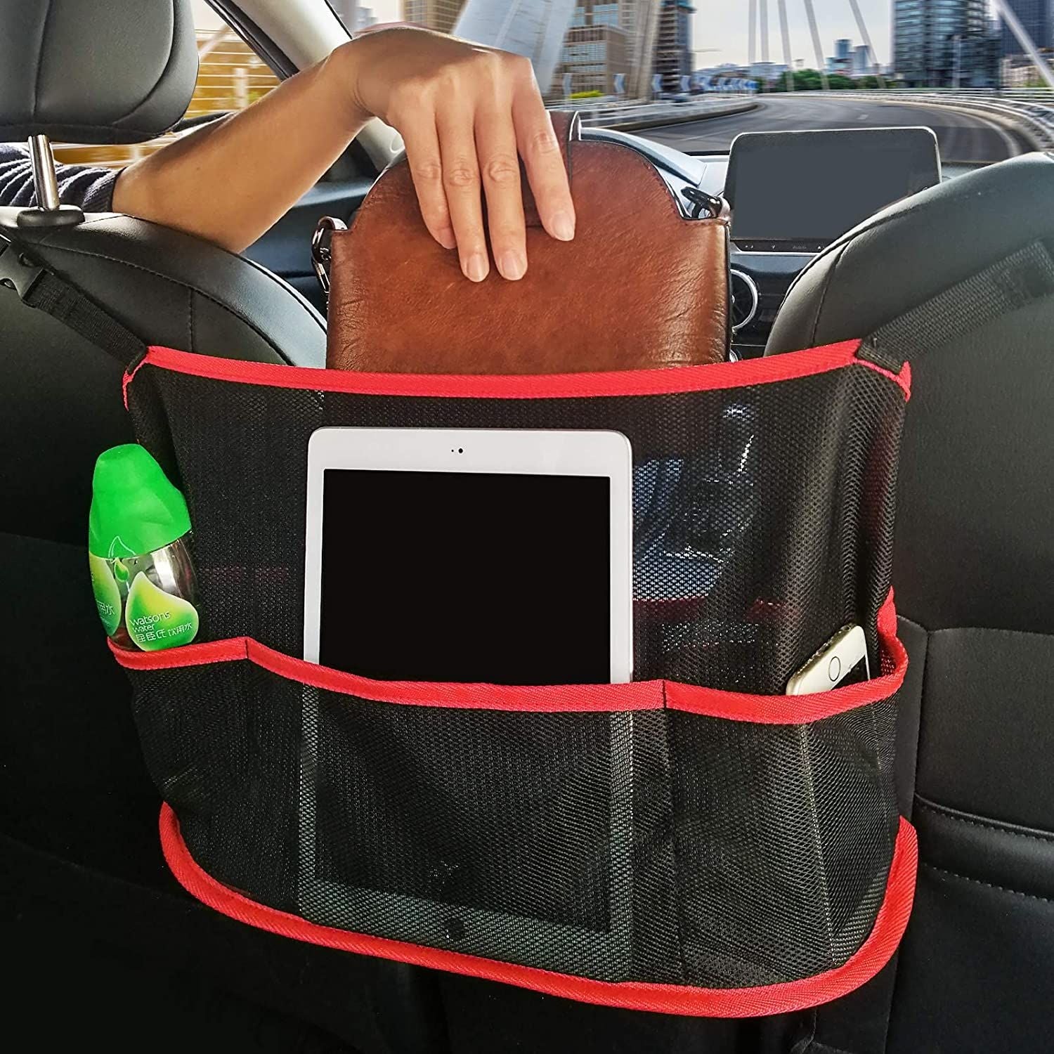 Mesh Car Backseat Organizer Net Pocket Handbag Holder Storage Pouch Between Seats