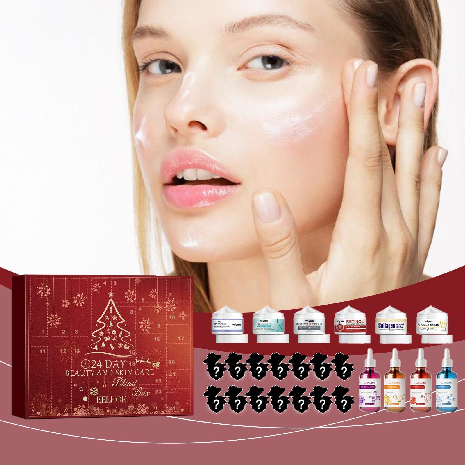 24 Grid Facial Care Blind Box, Moisturizing Skin Care Surprise, Hydrating Beauty ,24grid