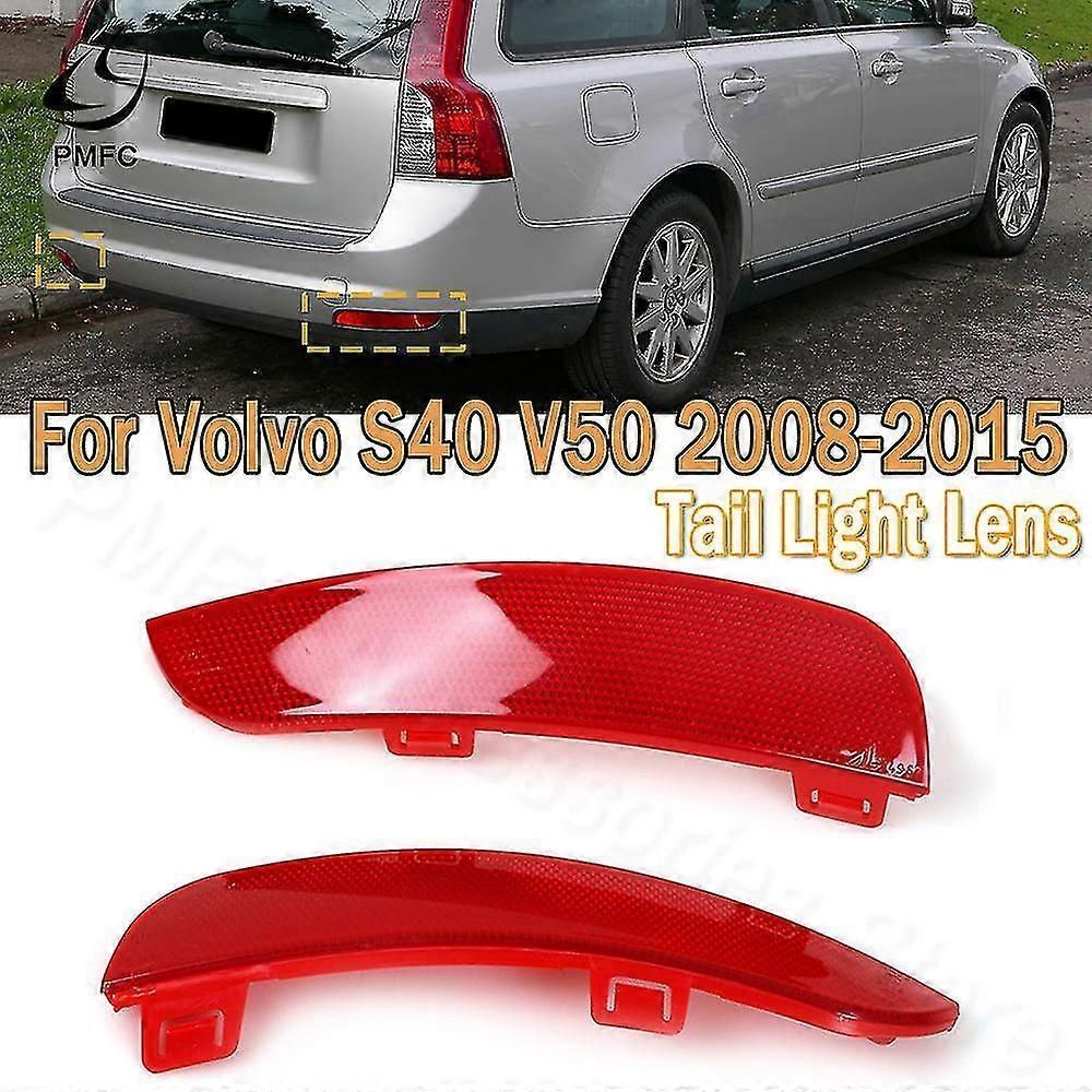 Rear Bumper Reflector Lamp Lens for Volvo S40 and V50 2008-2015