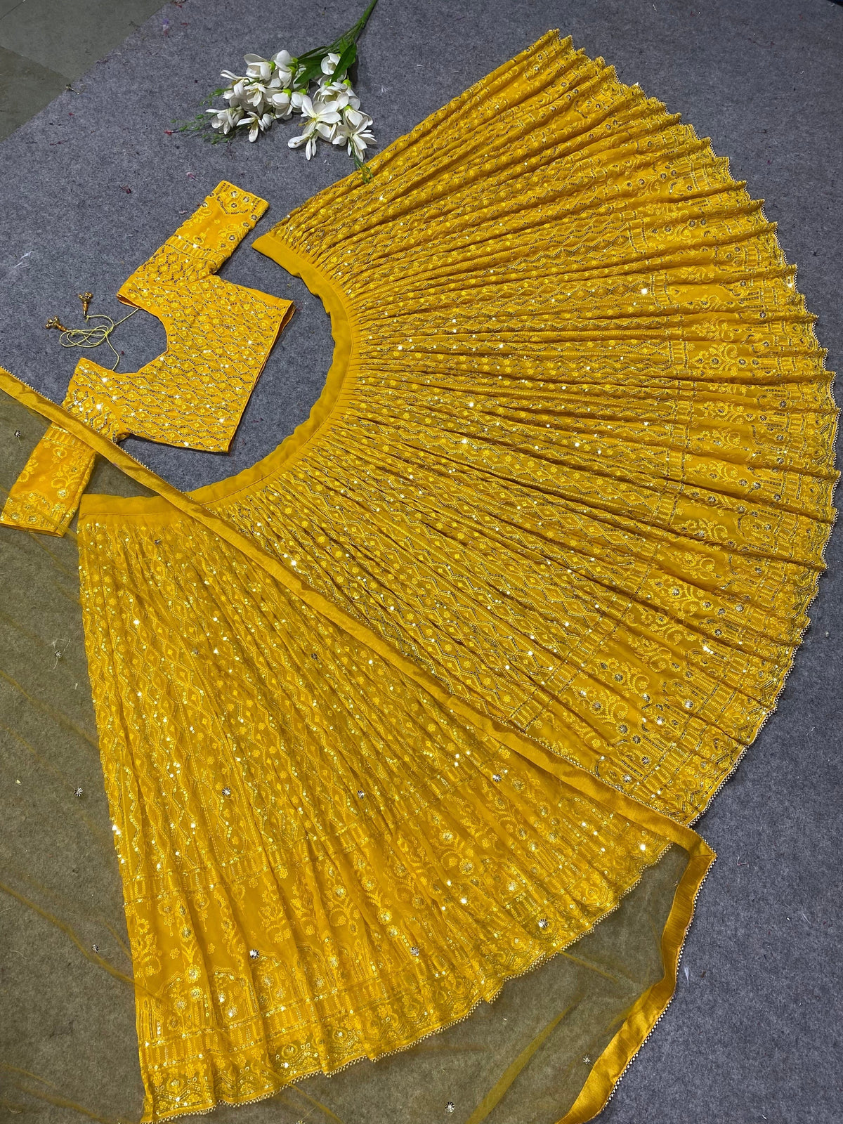 Fab Zone Designer Party Wear Lehenga Choli With Embroidery & Sequence work