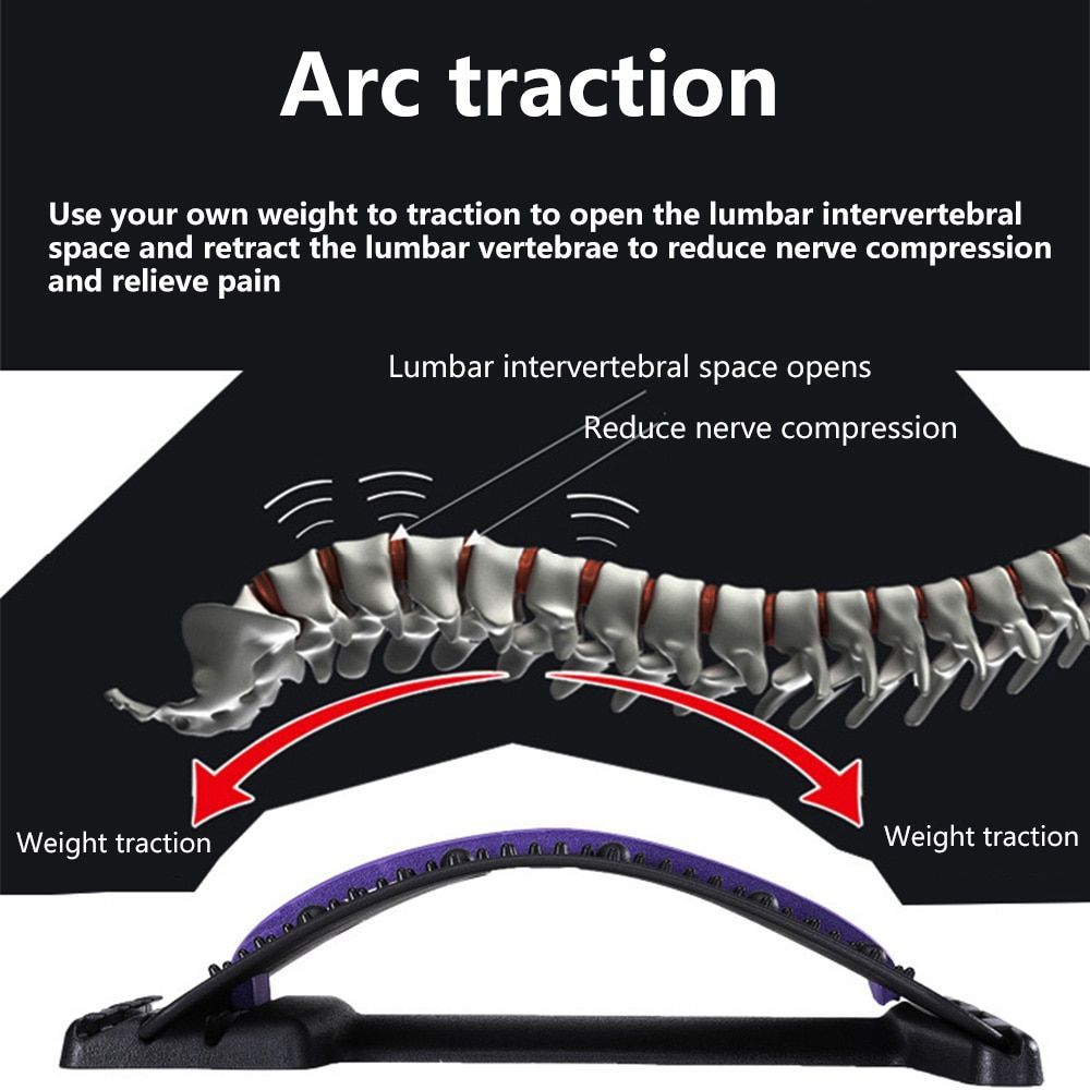 Lumbar Orthosis Back Stretching Device Magnetic Therapy Acupunctur Waist Relax Massager