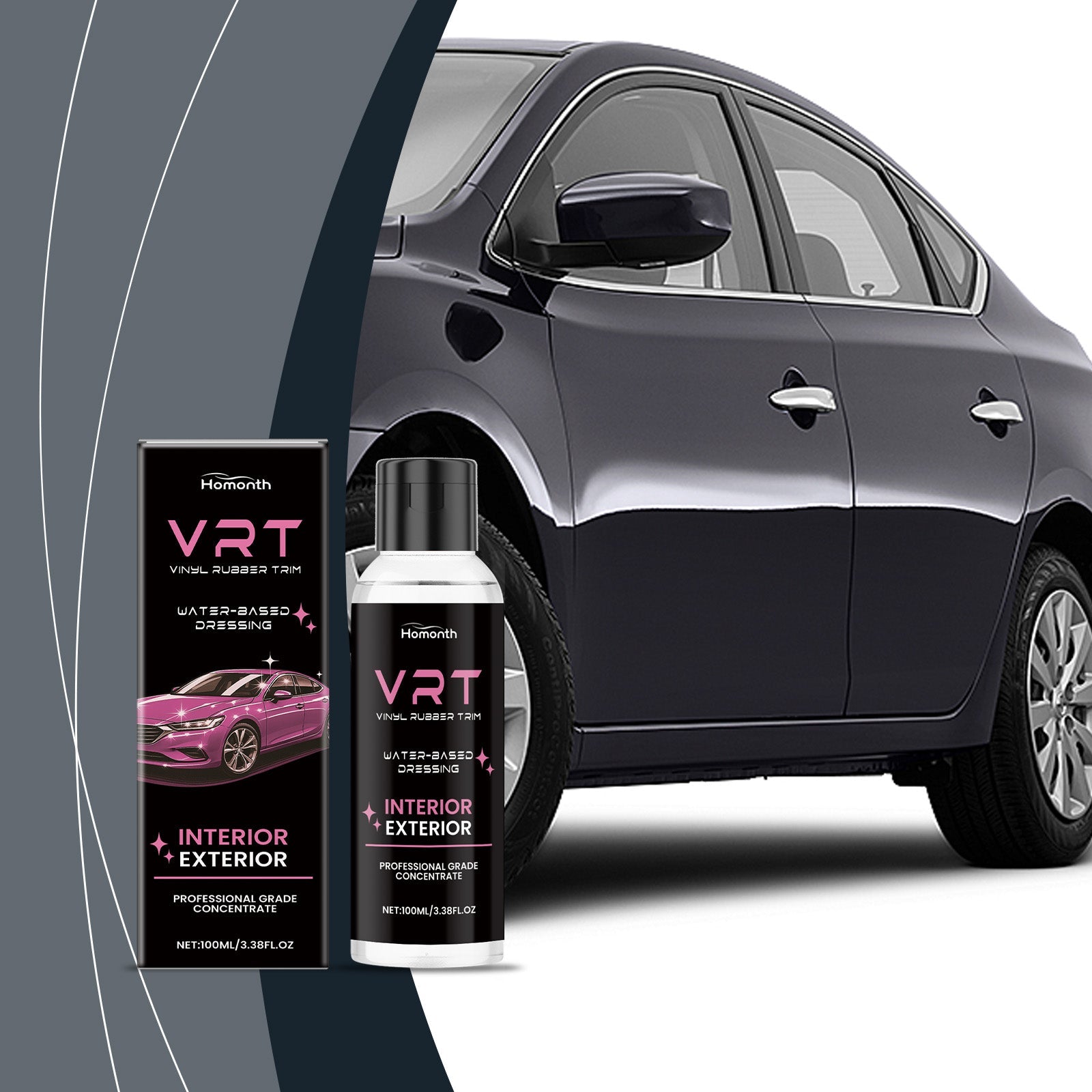 Car Coating Spray, Mirror Shine, Easy to Use, Auto Protective Gloss, Dirt-Resistant ,100ml