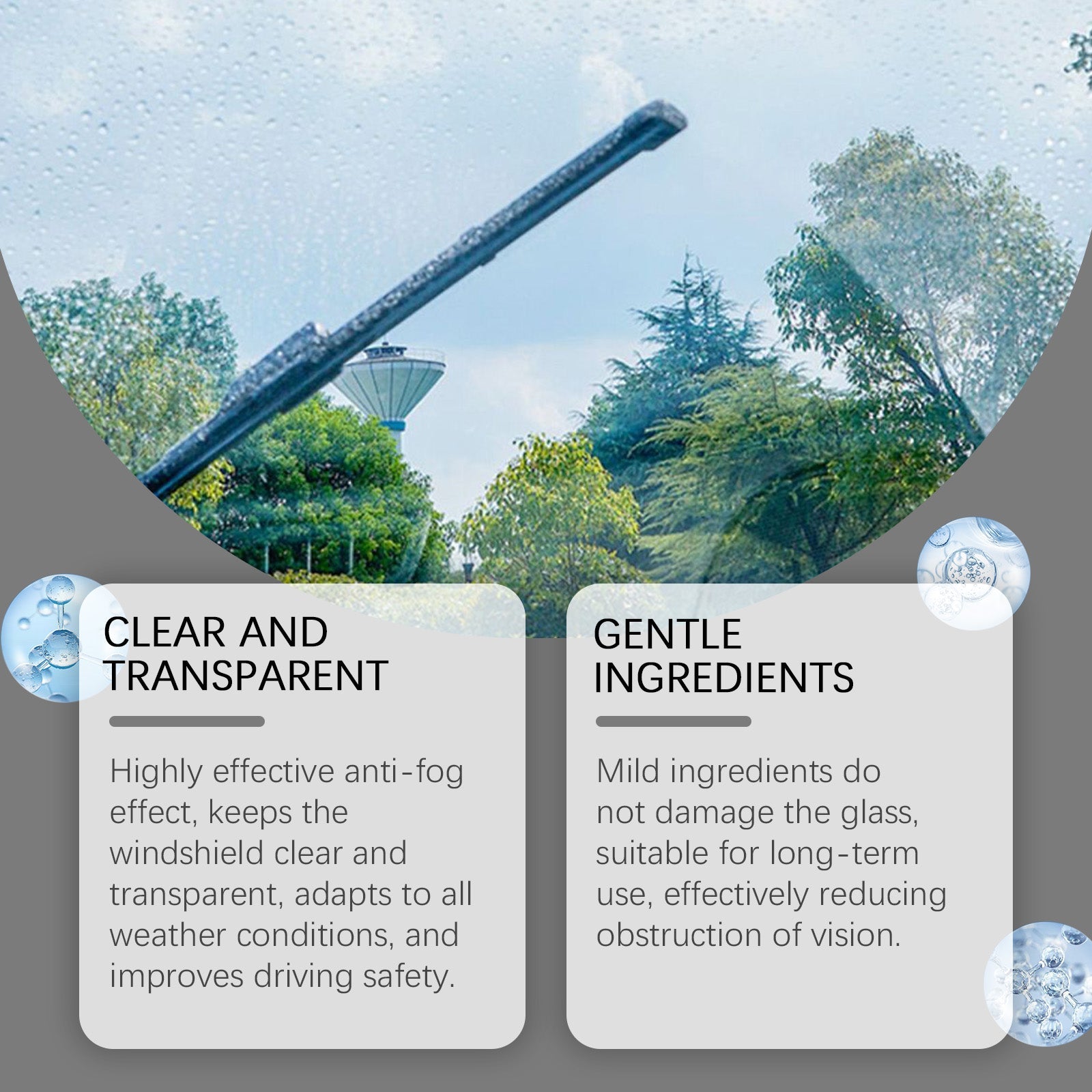 Car Cleaning Windshield Coating, Rainproof & Stain Removal, Clear Vision ,70ml