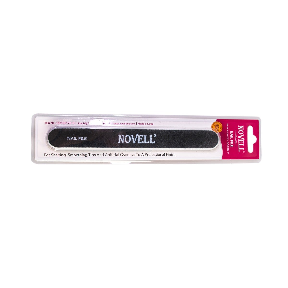 Novell Emery Board Nail File 7", Black