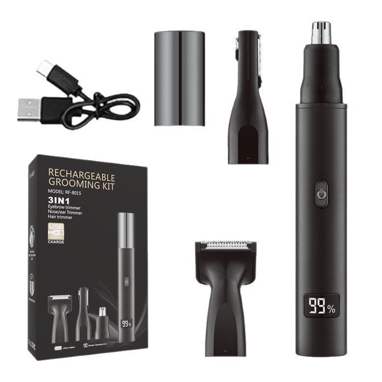 3-in-1 USB Nose Hair Trimmer Kit