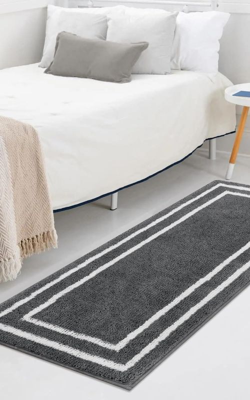 AIESY® Beautiful Runner Double Border Design Non-Slip Bath Mat