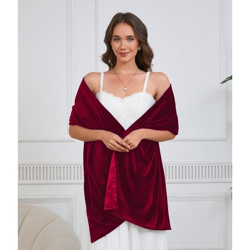 Luxury Velvet Shawl Wrap for Women Wedding & Evening Dress
