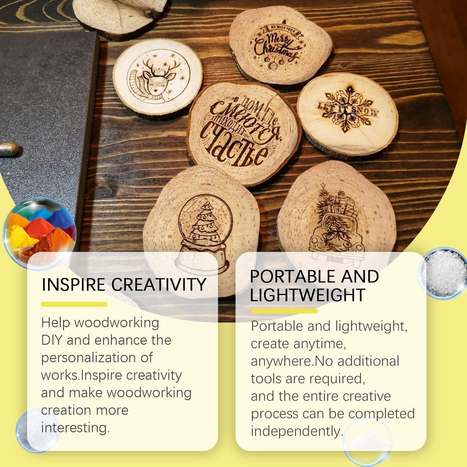 Create Stunning Wood Art with Jue-Fish Wood Marking Pen, Portable Pyrograph Tool ,1pcs