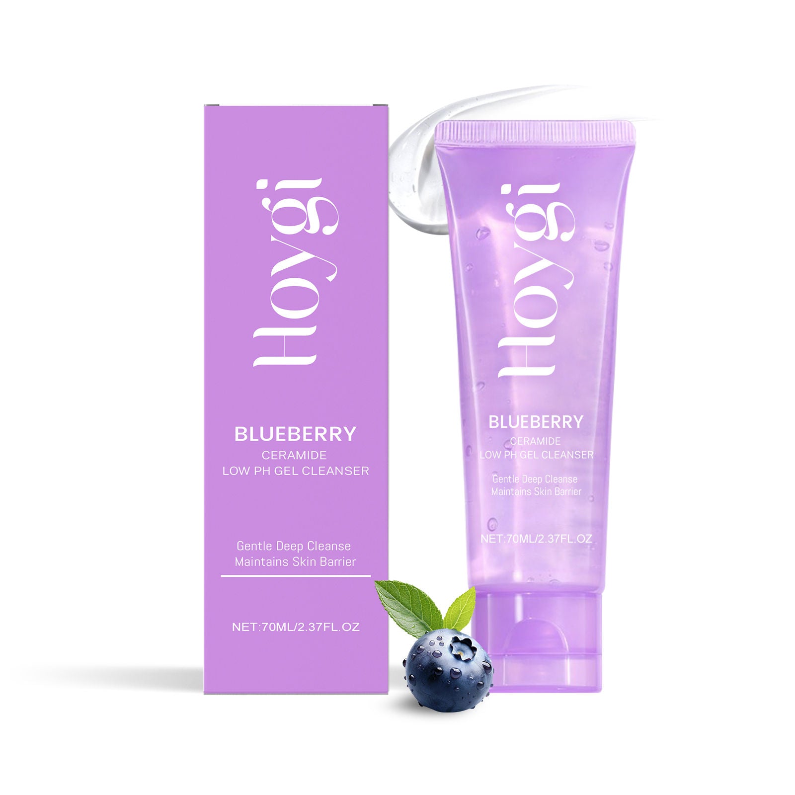 Blueberry Facial Cleansing Gel, Hydrating Moisturizer, Gentle Skin Refresh ,70ml