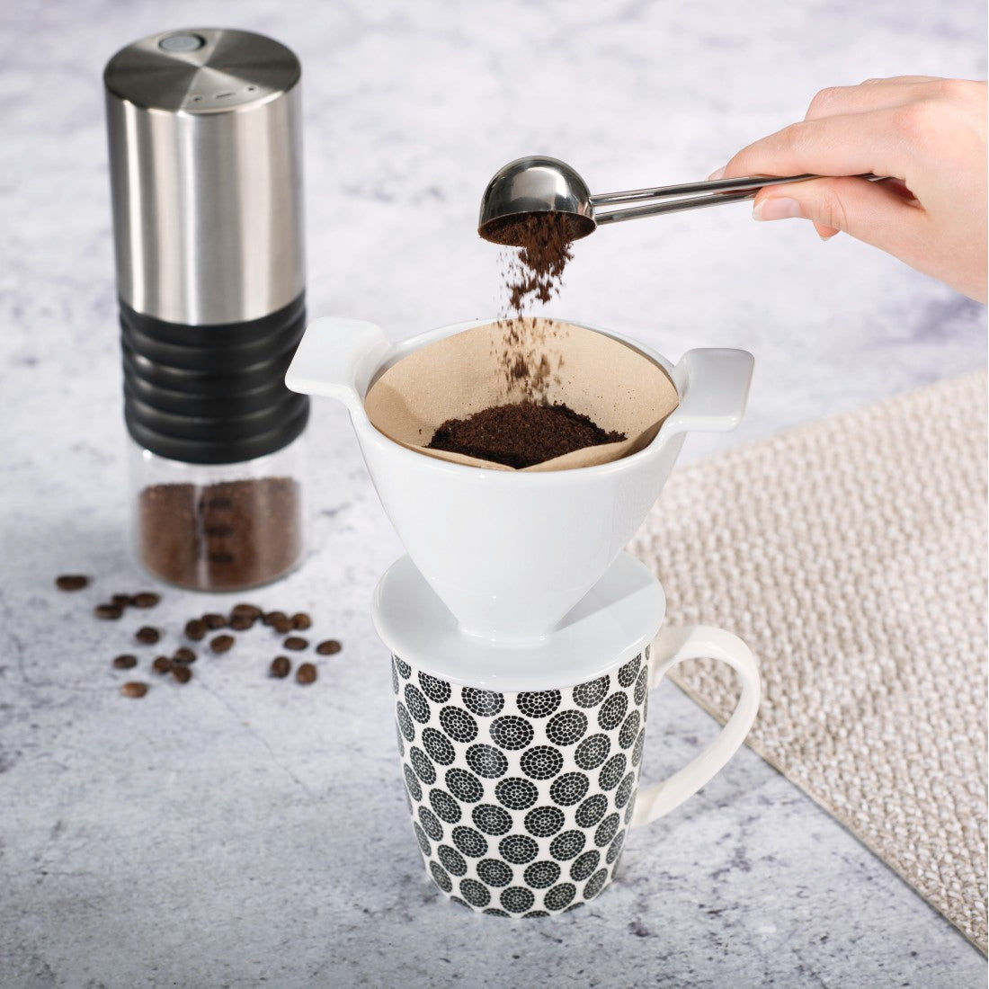 XAVAX 111242 Porcelain Coffee Filter, white