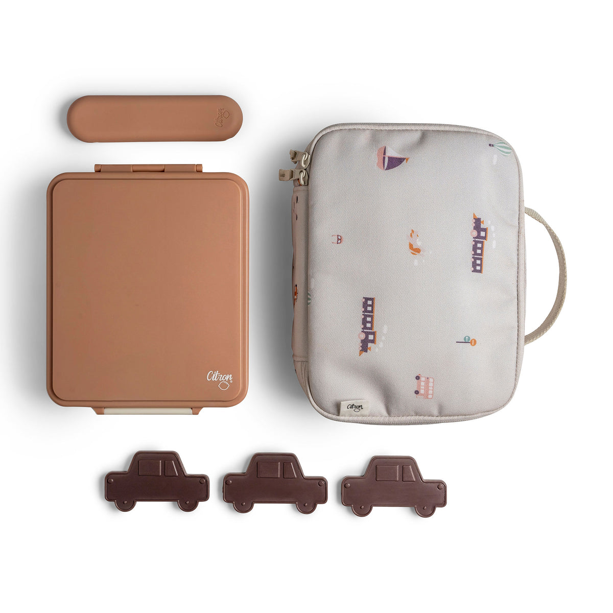 Citron-Insulated Square Lunchbag-Vehicles