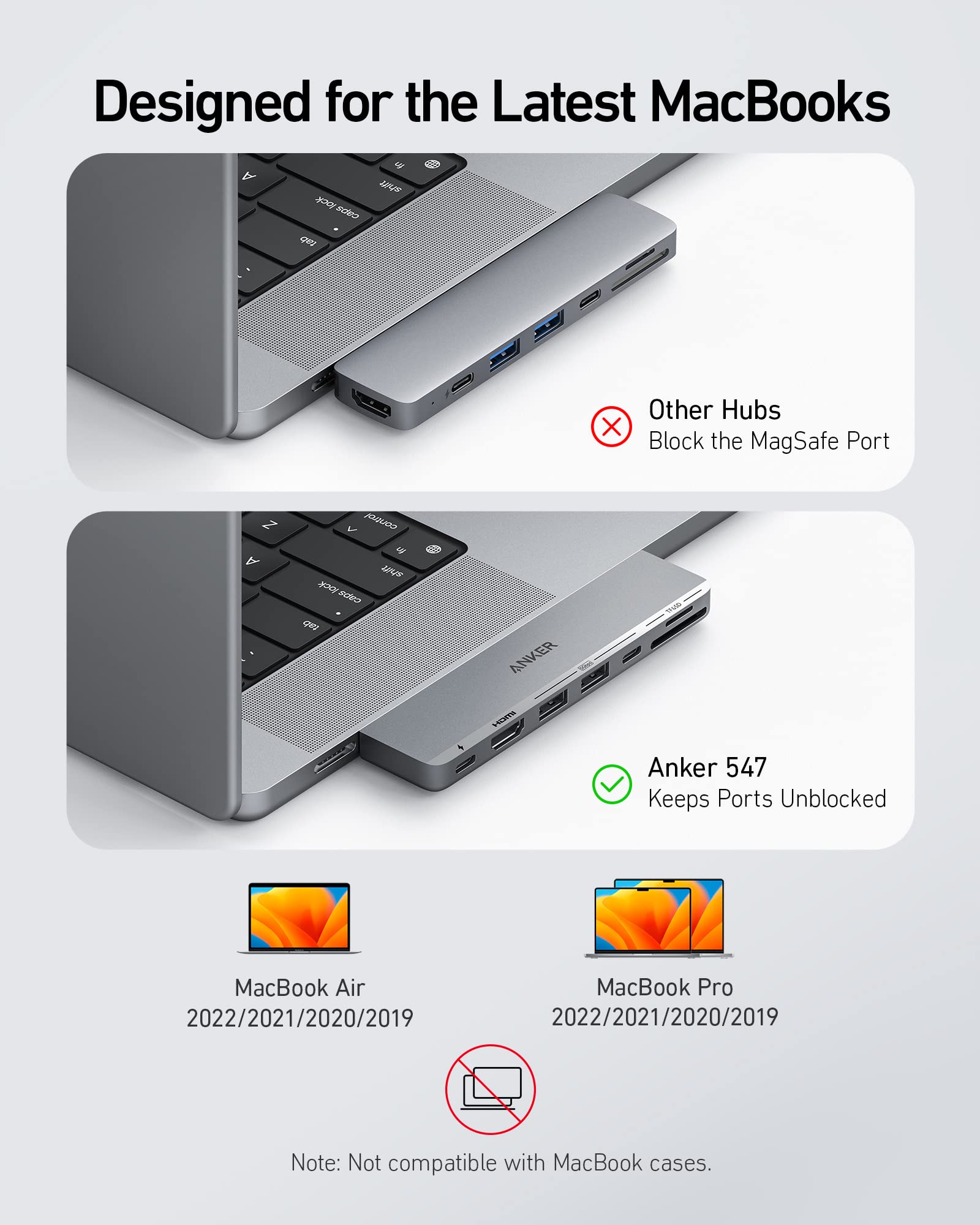 Anker 547 USB-C Hub 7-in-2 for MacBook B2B, UN Gray