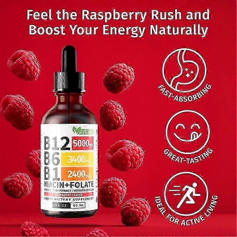 Vitamin B12 and B6 Liquid Drops,(2 Pack) B12 Sublingual Vitamin B Complex - B 12 Vitamin