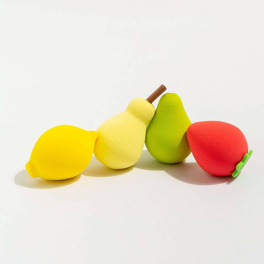 Pritty Makeup Sponges Non-Latex Fruit Shape, 4 Pieces/Box