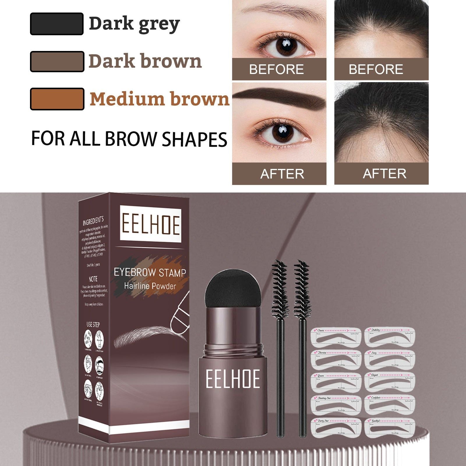 Create Perfect Natural Brows Fast, Eyebrow Mold Kit, Waterproof, Easy Makeup ,1pcs