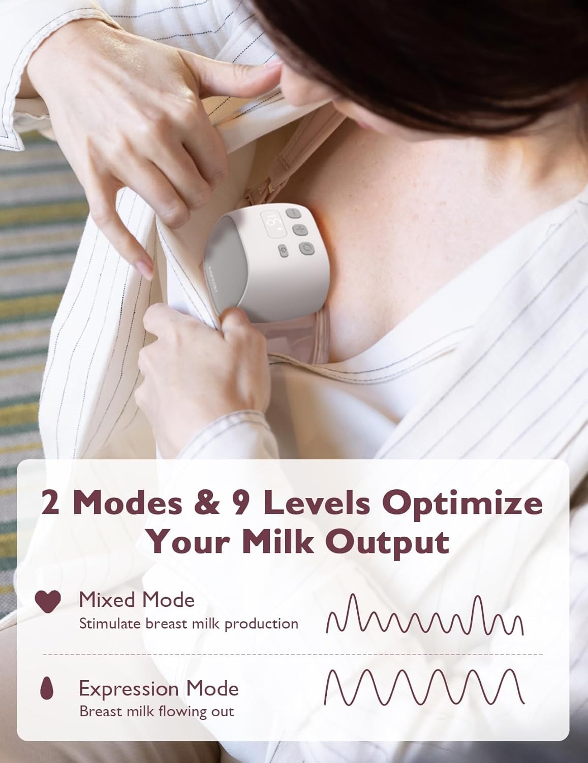 Momcozy S9 Pro Wearable Breast Pump - Double Grey