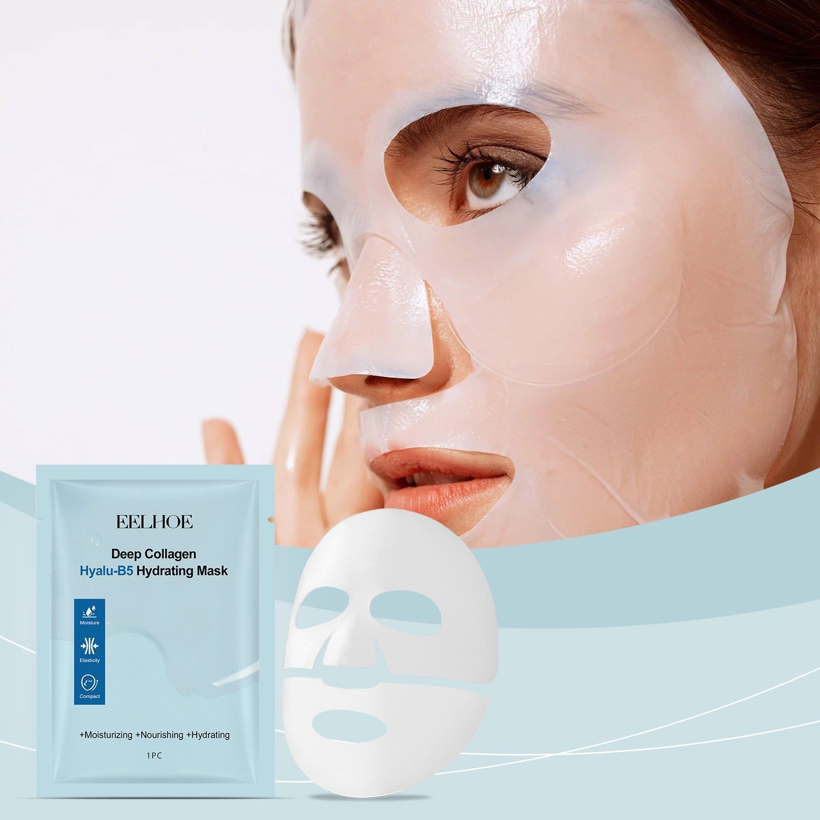 Collagen B5 Facial Mask, Hydrating, Nourishing, Anti-Aging, Skin Repair ,1pcs