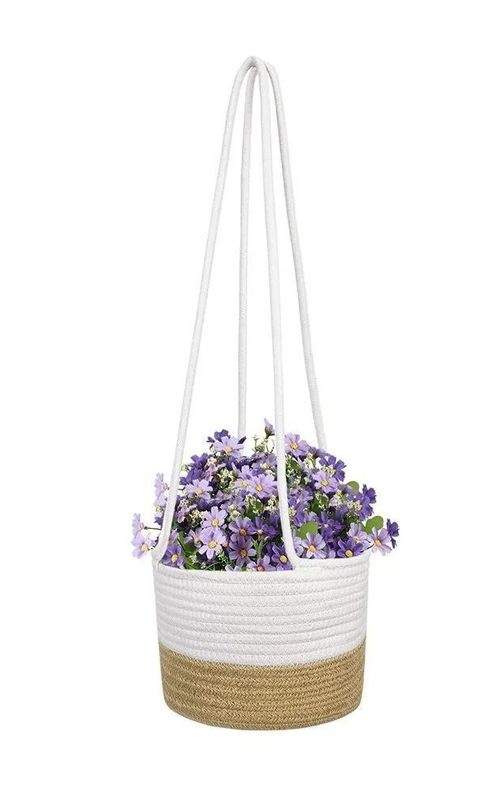 Jute Rope Woven Indoor Plant Hanging Holder For Decor