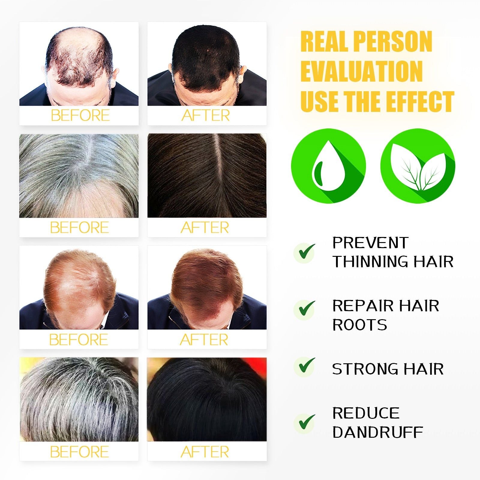 Herbal Hair Shampoo and Conditioner, Natural Black Hair Care, Nourishing and Repairing ,10pcs