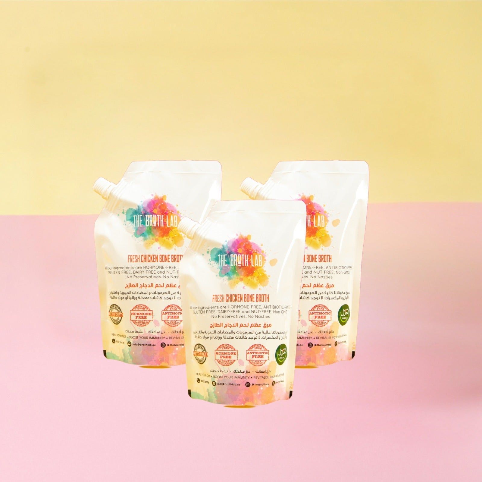 Fresh Chicken Bone Broth - 500ml pack of 3