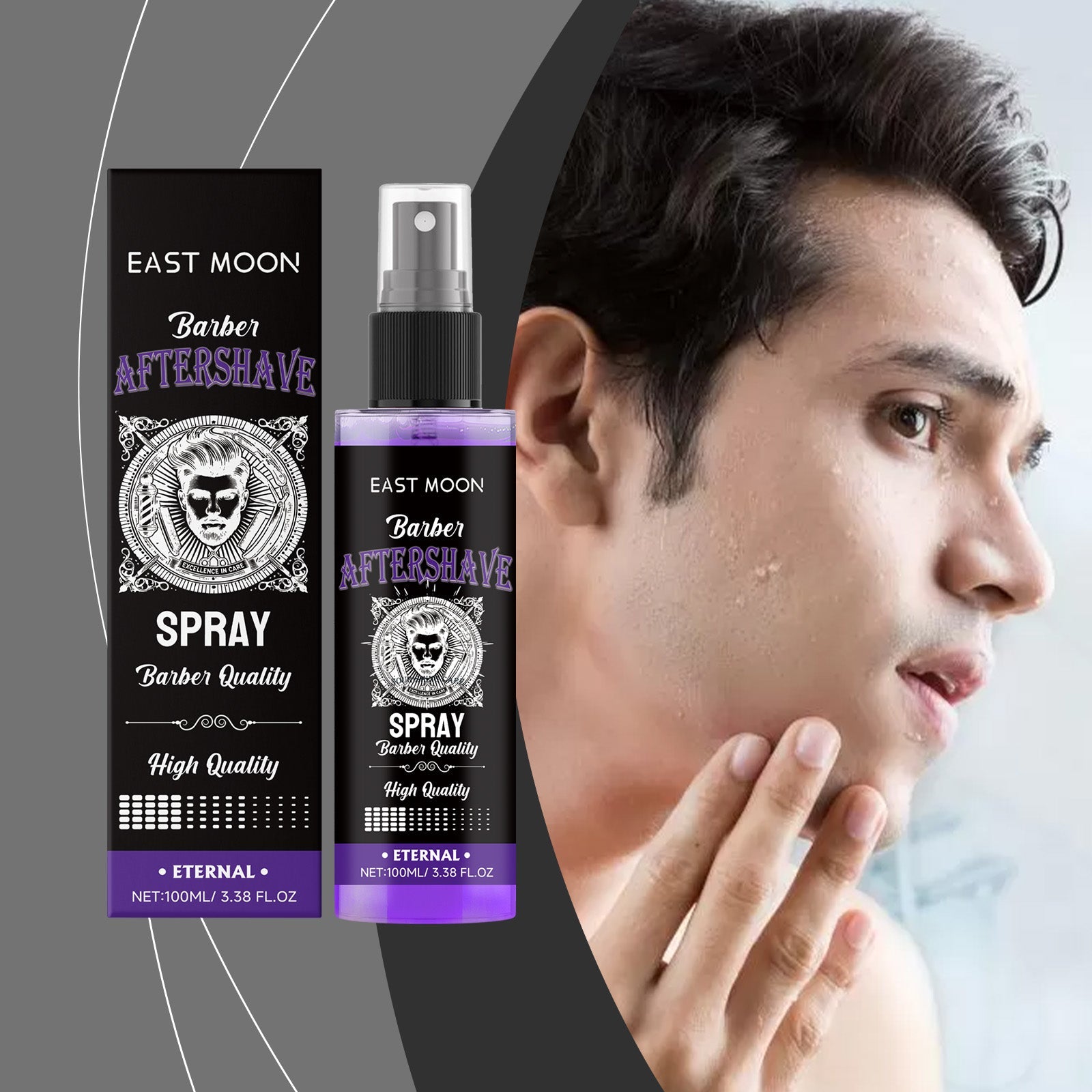 Beard Cleaning Aftershave Spray, Hydrating, Soothing, Refreshing Facial Care ,100ml