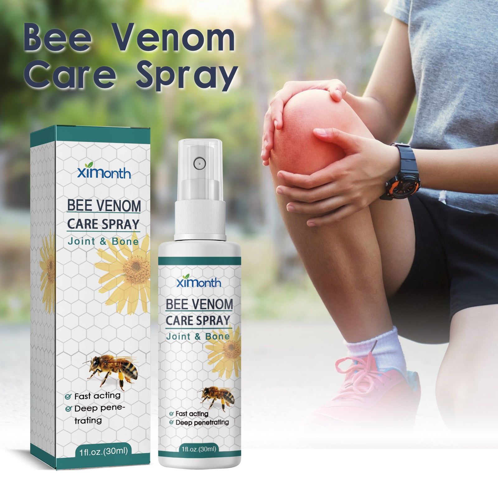 Relieve Joint Pain Naturally with Bee Venom Spray, Fast Pain Relief for Hands, Legs, Knees ,30ml