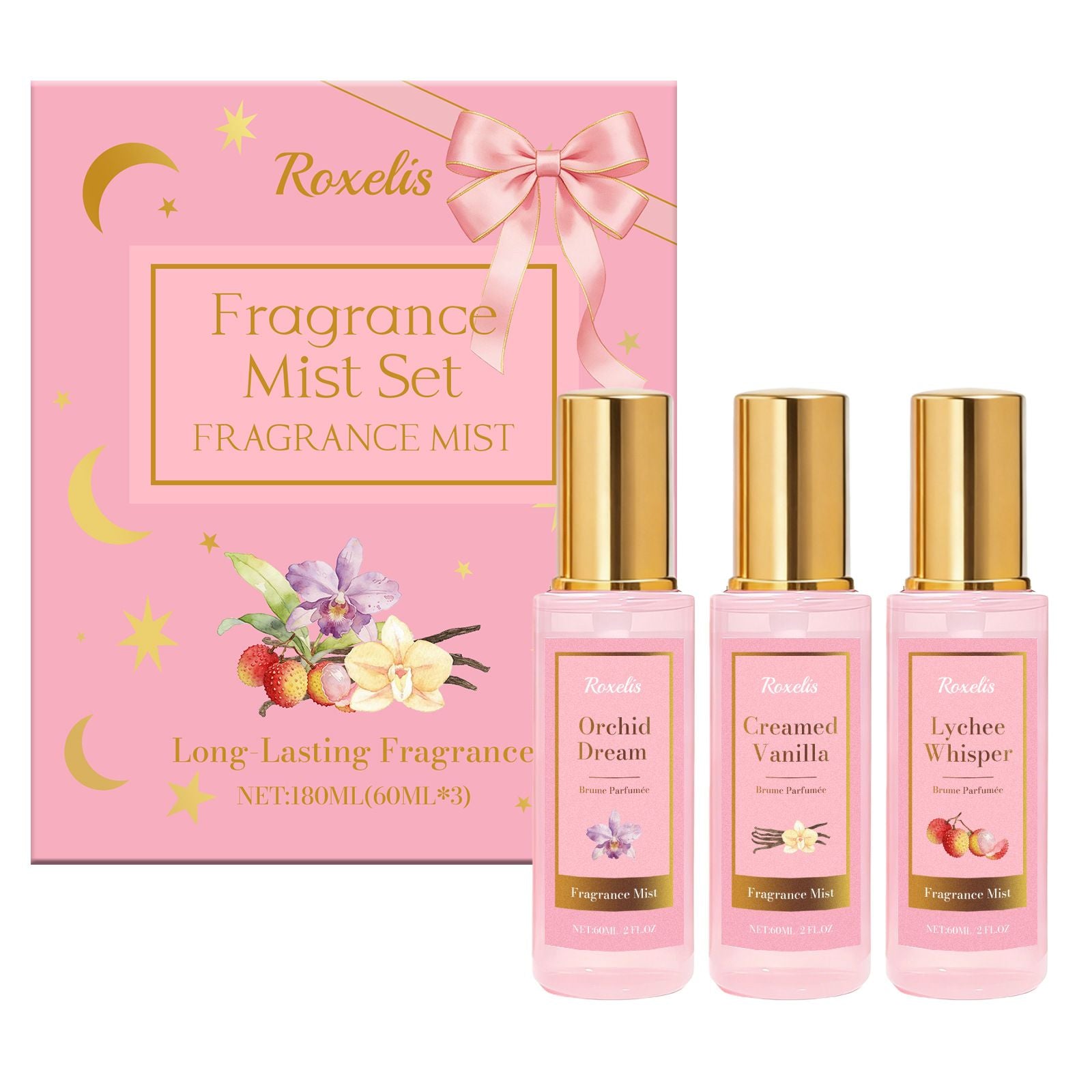 60mlx3 Womens Perfume Set with Floral and Long Lasting
