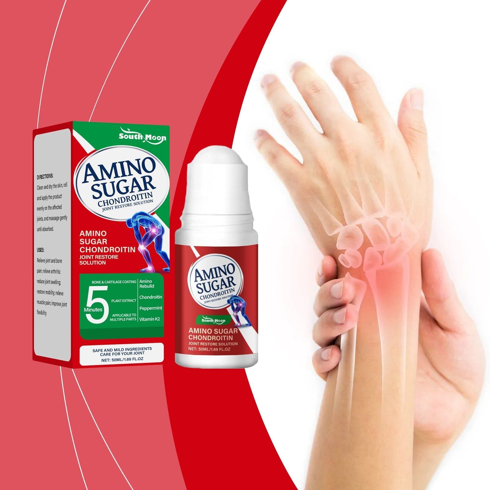 Amino Sugar Joint Care Solution, Relieve Discomfort, Restore Flexibility ,50ml