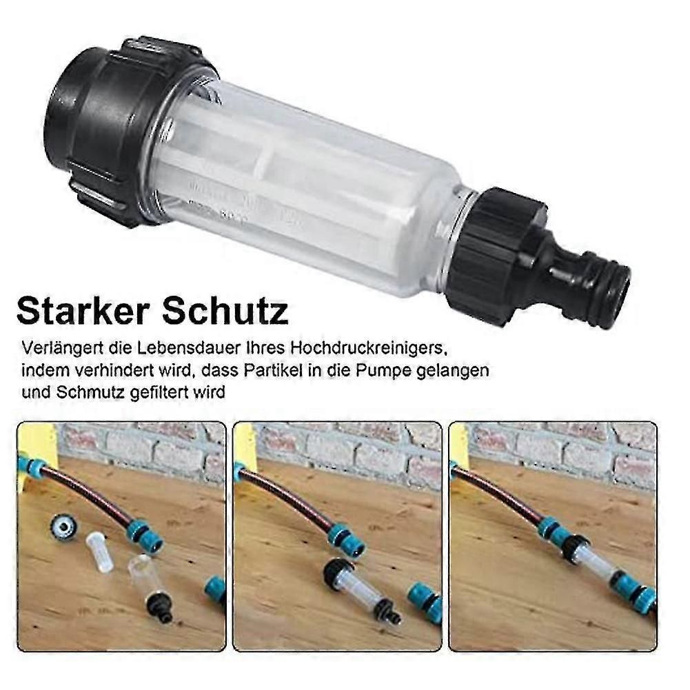 Water Filter Garden Hose, 3/4 Inch Water -filter Water Filter Set With 5 Filter Inserts + 2 Quick A