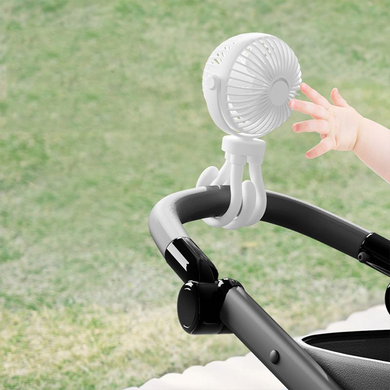 Mini Handheld Stroller Fan Car Seat Baby Fan With Flexible Tripod Desk Fan