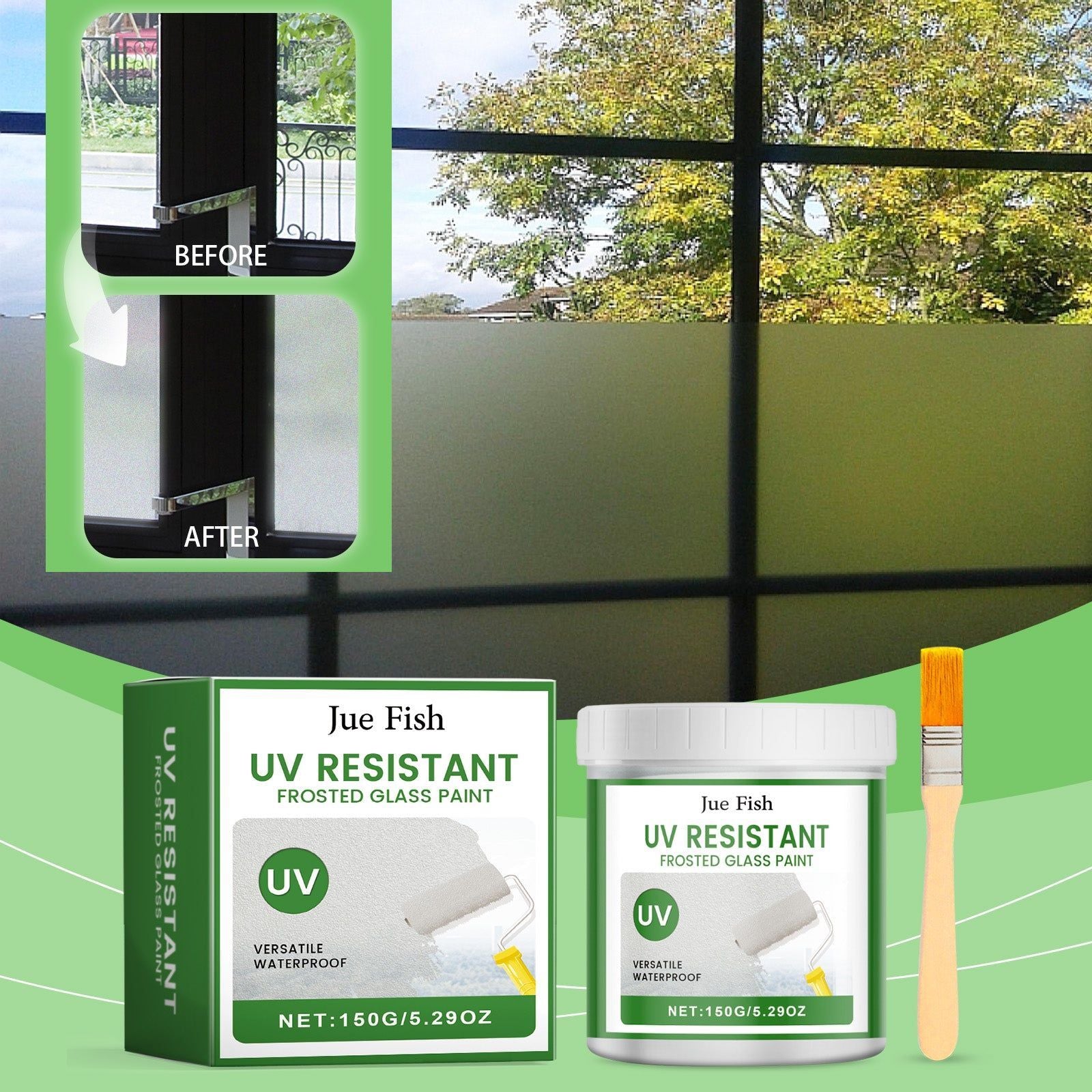 Frosted Glass Paint, Waterproof, Scratch-Resistant, Privacy & Light Protection ,1set