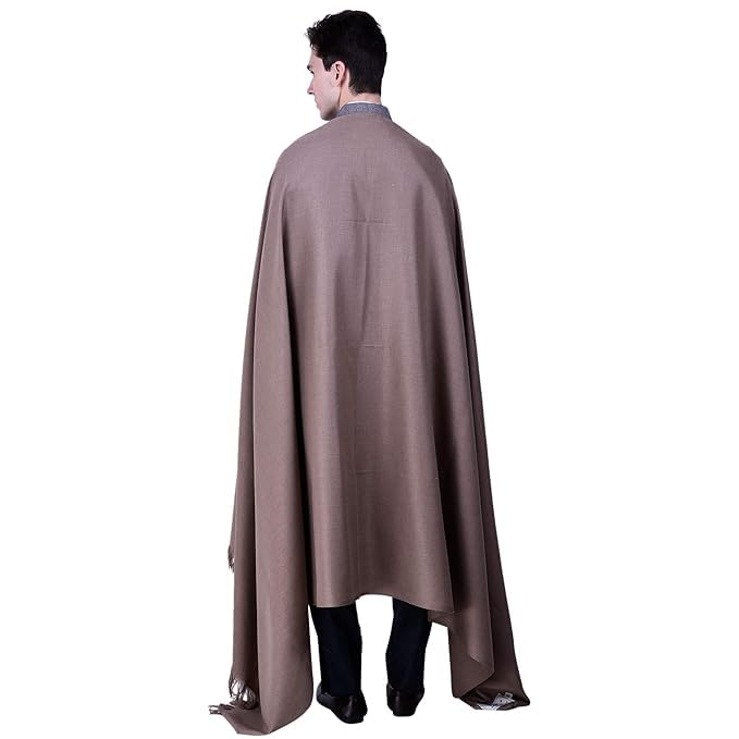 Men's Woven Wool Shawl Beige