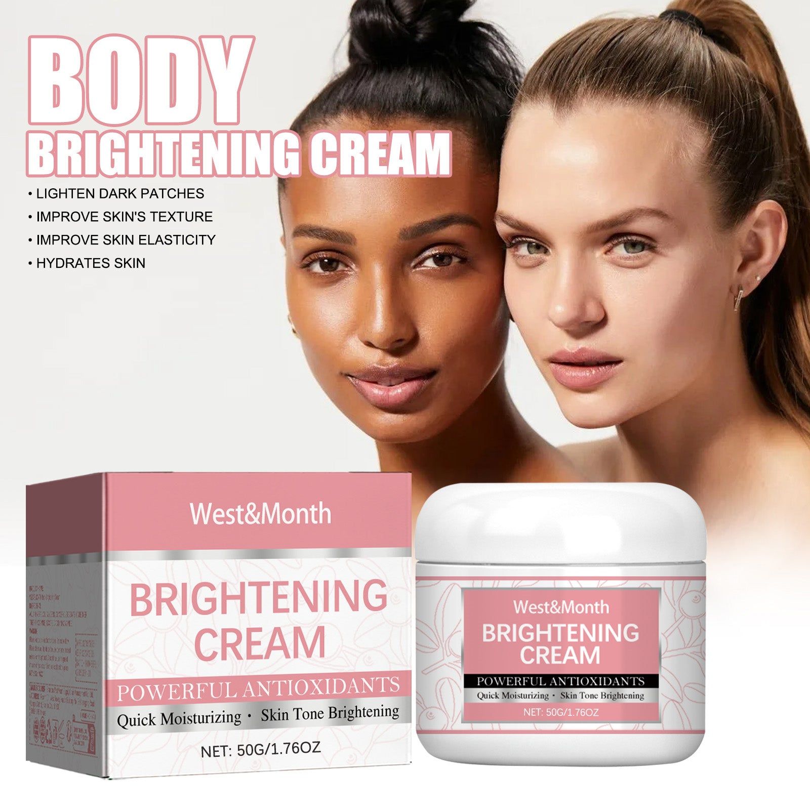 Brightening Body Cream Fades Acanthosis Nigricans Moisturizes Skin ,50g