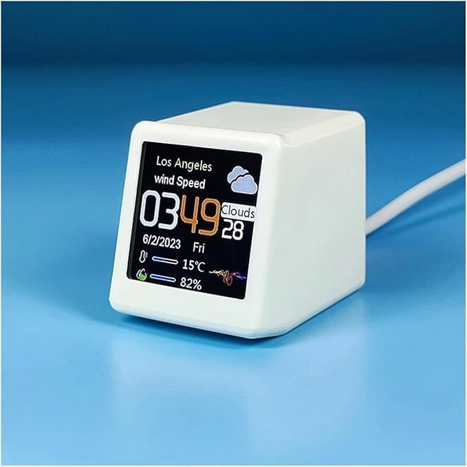 Intelligent Weather Clock Wifi Small Tv Modeling Clock Creative Digital Ornaments Mini Clock
