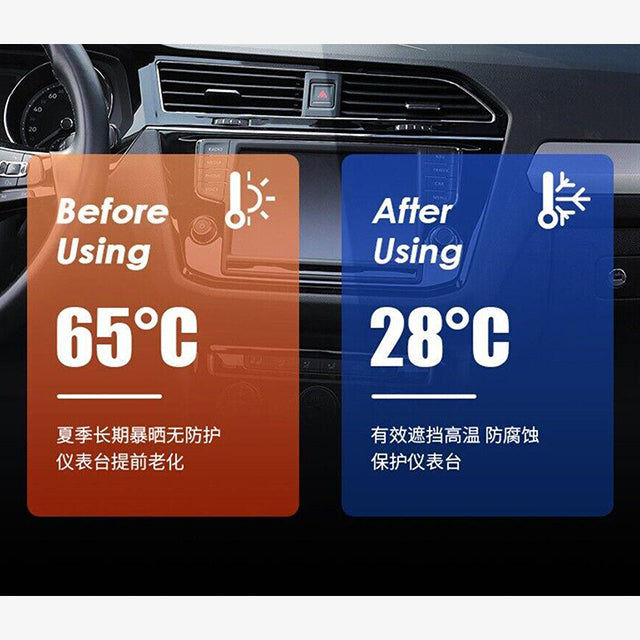 Retractable Car Front & Rear Window Sunshade - Windshield Sun Shade Cover for UV Protection & Privacy