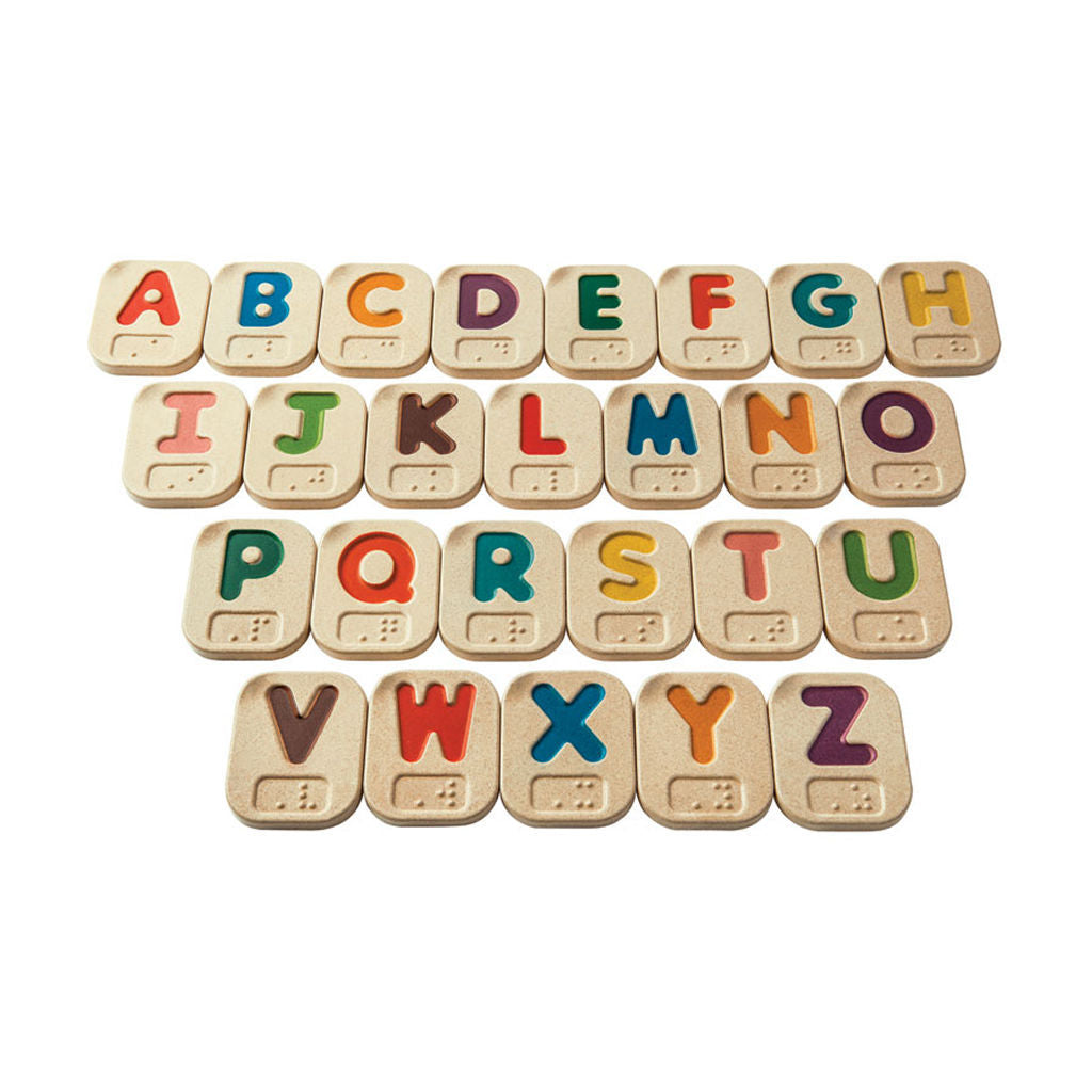 PlanToys Braille Alphabet A-Z — Wooden Braille Learning Set