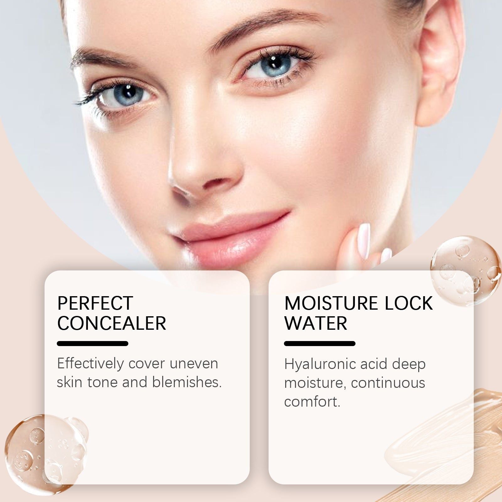 Clear Concealer Foundation Stick, Natural Facial Care, Brightening, Moisturizing, Skin Tone Corrector ,20g