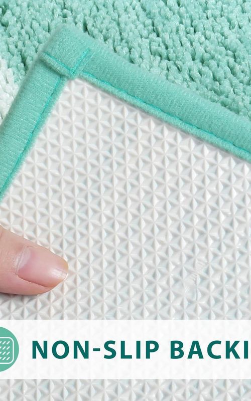 AIESY® Beautiful Runner Double Border Design Non-Slip Bath Mat