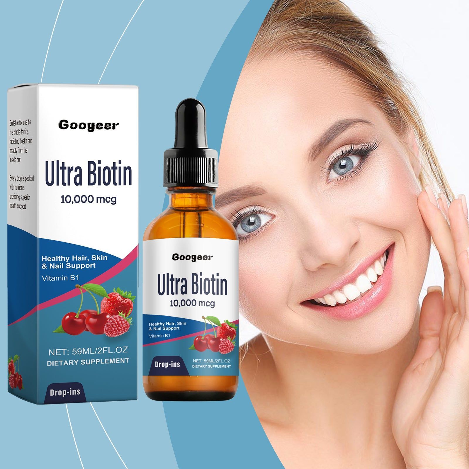 Body Care Supplement, Nail & Hair Repair, Natural Herbal Formula, Boost Beauty, Moisturize & Strengthen ,59ml