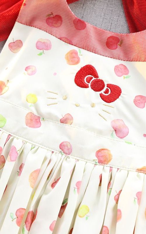 Little Girls Cooking Baking Apron Kitchen Waterproof Bow Aprons Dress