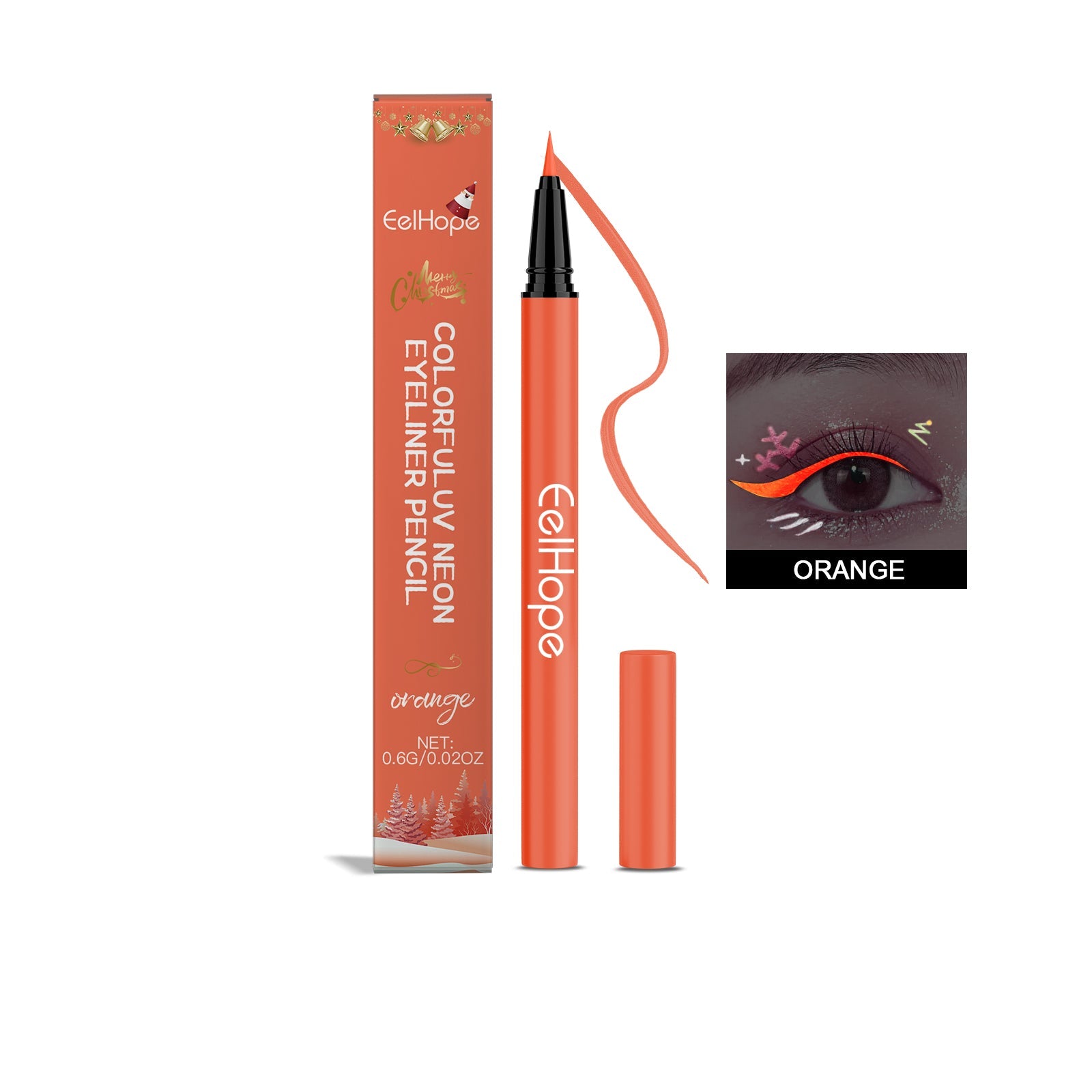 8-Color Neon UV Liquid Eyeliner, Long-Lasting, Quick-Dry, Perfect for Party Makeup ,0.6g