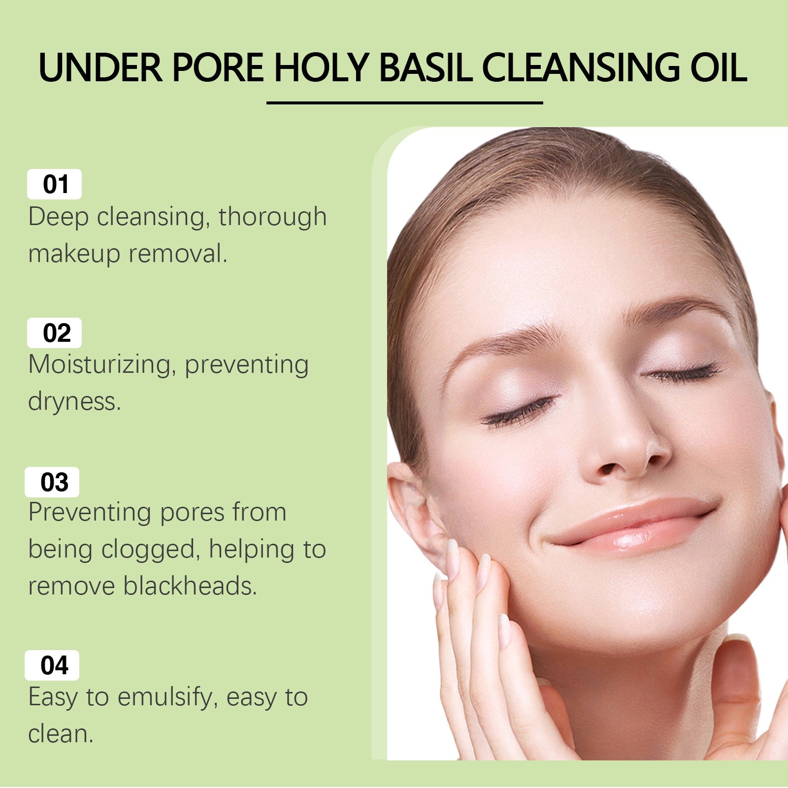 Deep Cleansing Oil, Gentle Facial Cleansing, Moisturizing, Sensitive Skin Friendly ,100ml