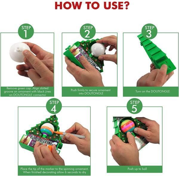 Christmas Tree Ornament Decorating Kit Kids Painted Ball Craft Activity Game DIY Toy
