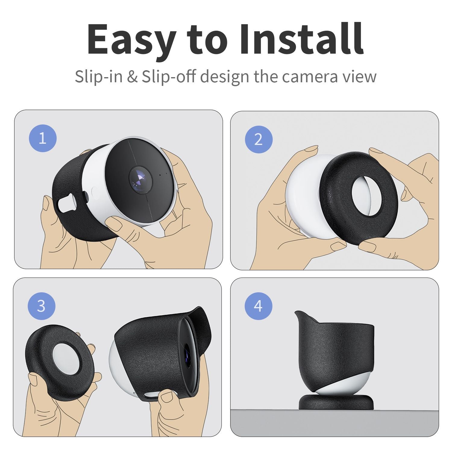 Security Camera Cover Waterproof Silicone Case For Google Nest Cam Outdoor