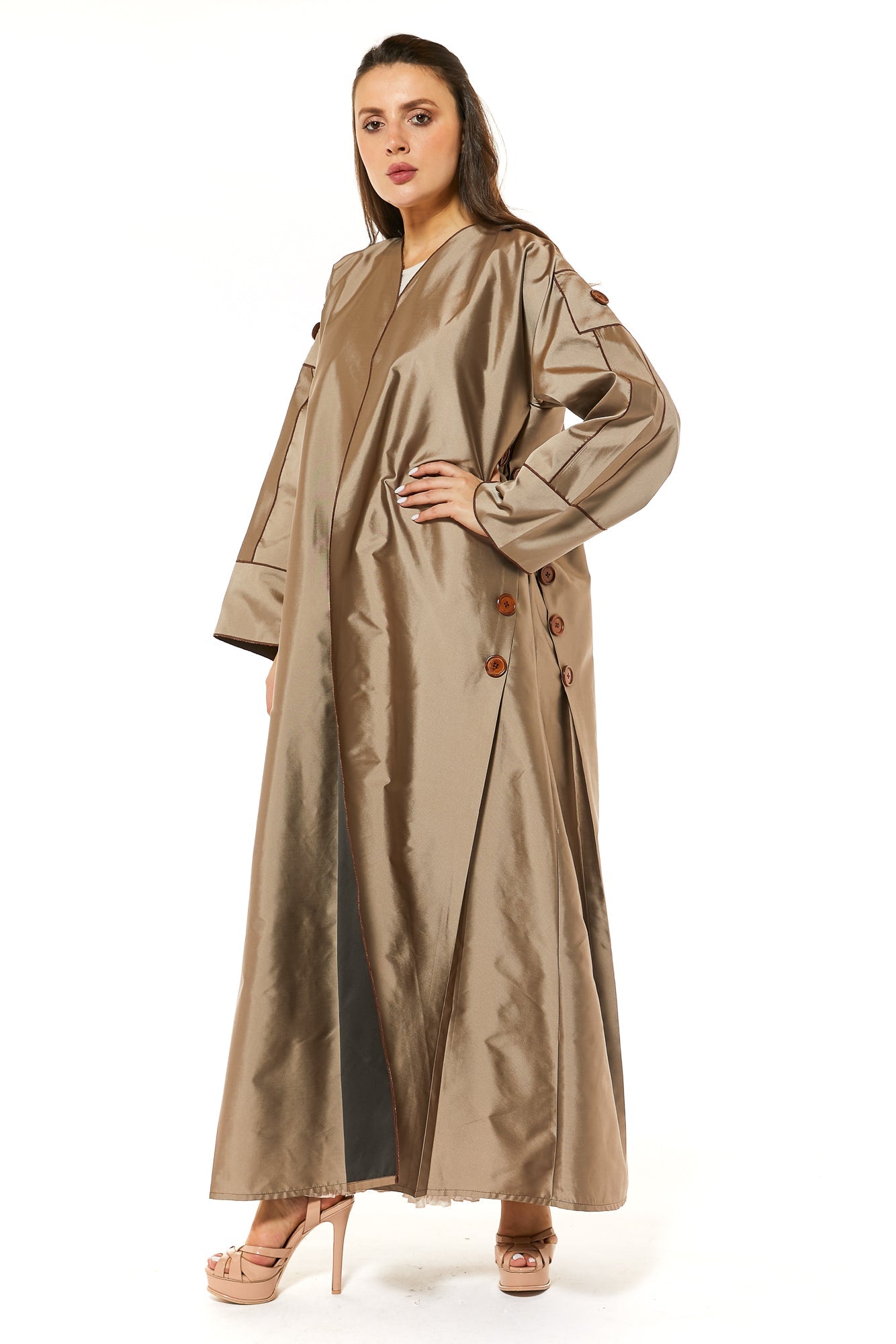 MOiSTREET Tan Casual Abaya
