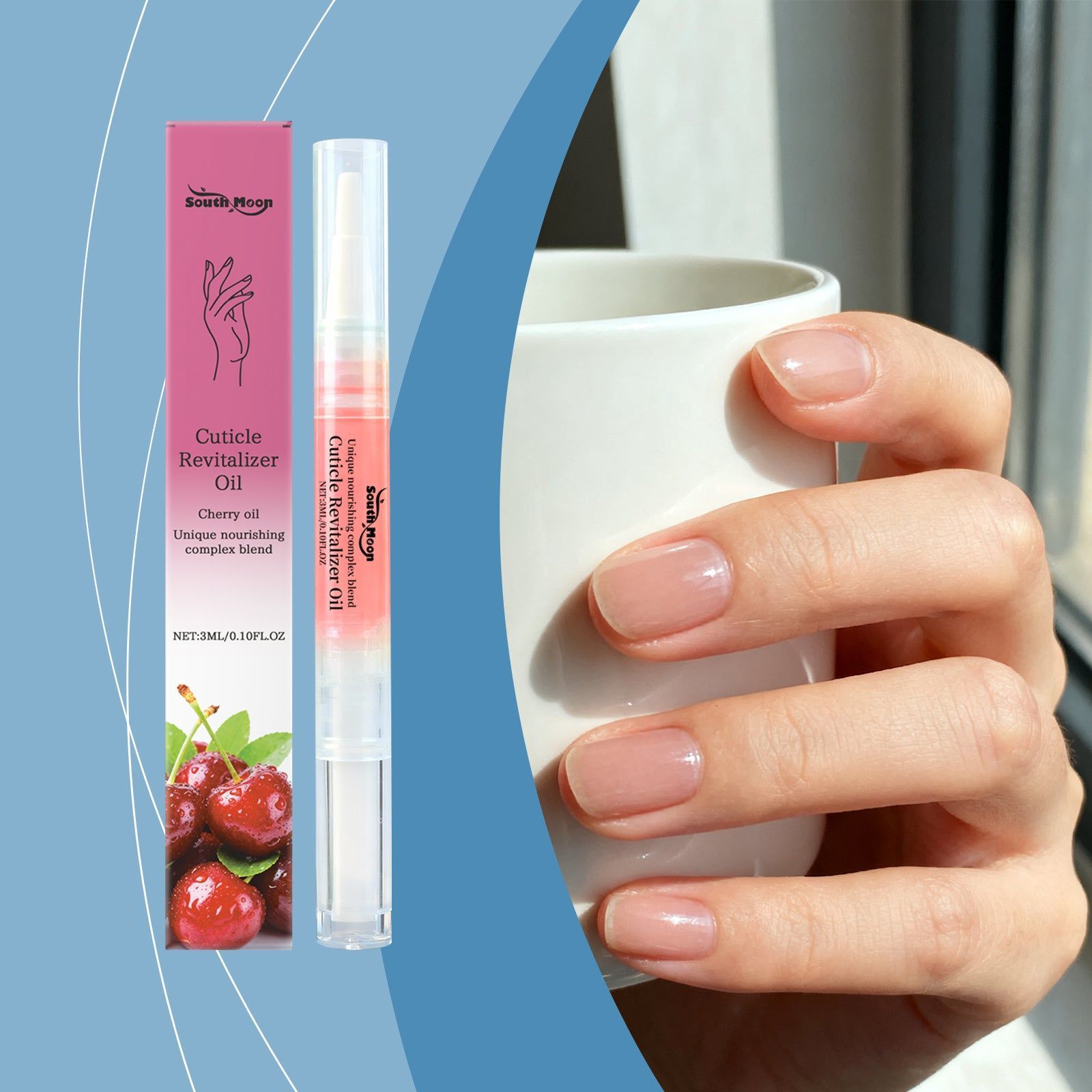 Cherry Nail Care Oil Pen, Moisturizes, Shiny Nails, Gentle, Nail Repair ,3ml