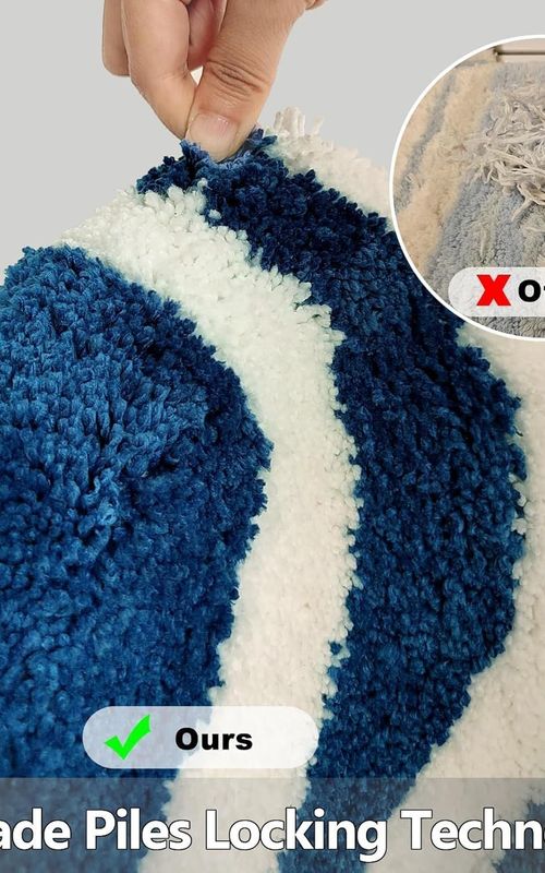 AIESY® Beautiful Microfiber Non Slip Bath Mat for Bathroom