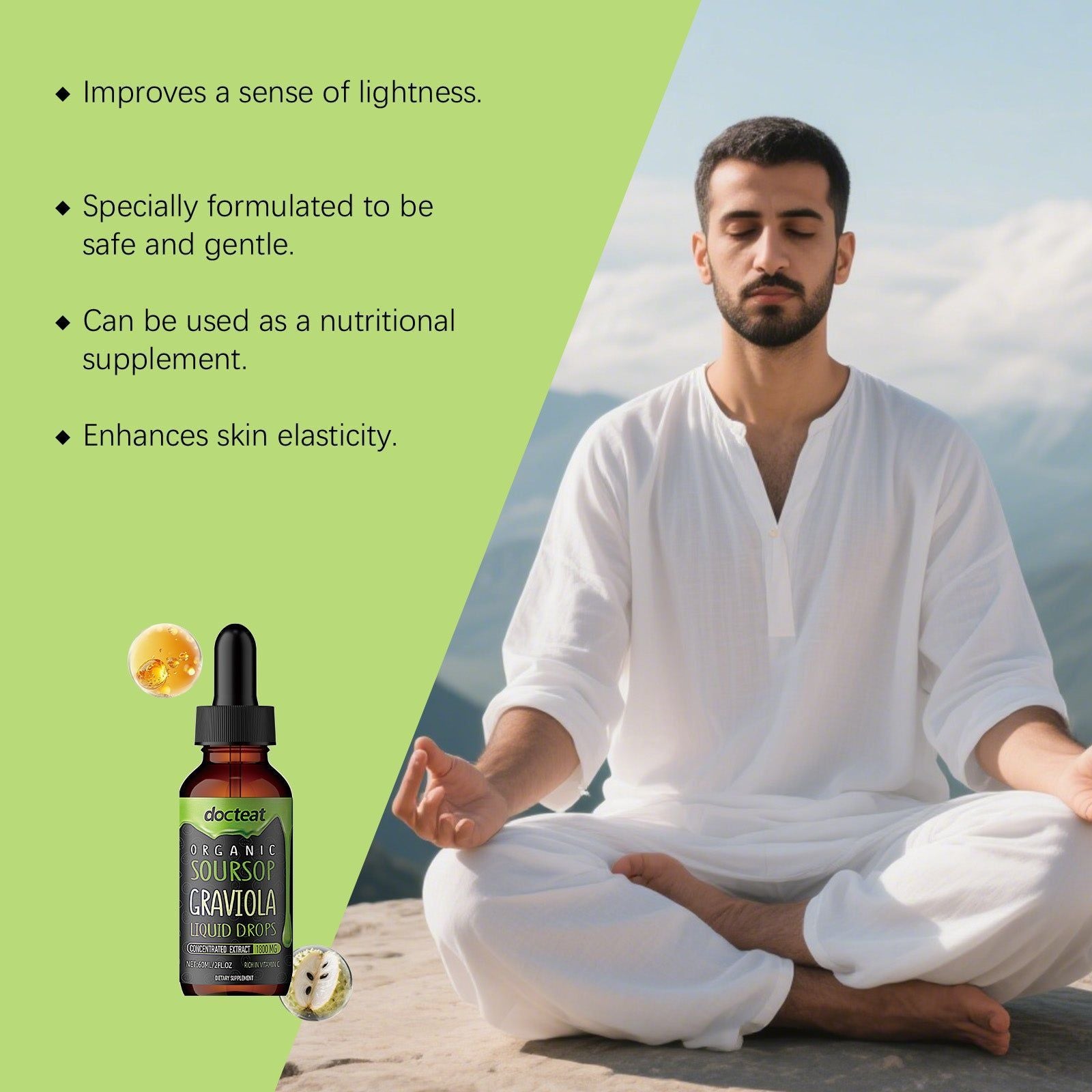 Boost Energy and Skin Health with Sugar Apple Drops, Natural Body Care ,60ml