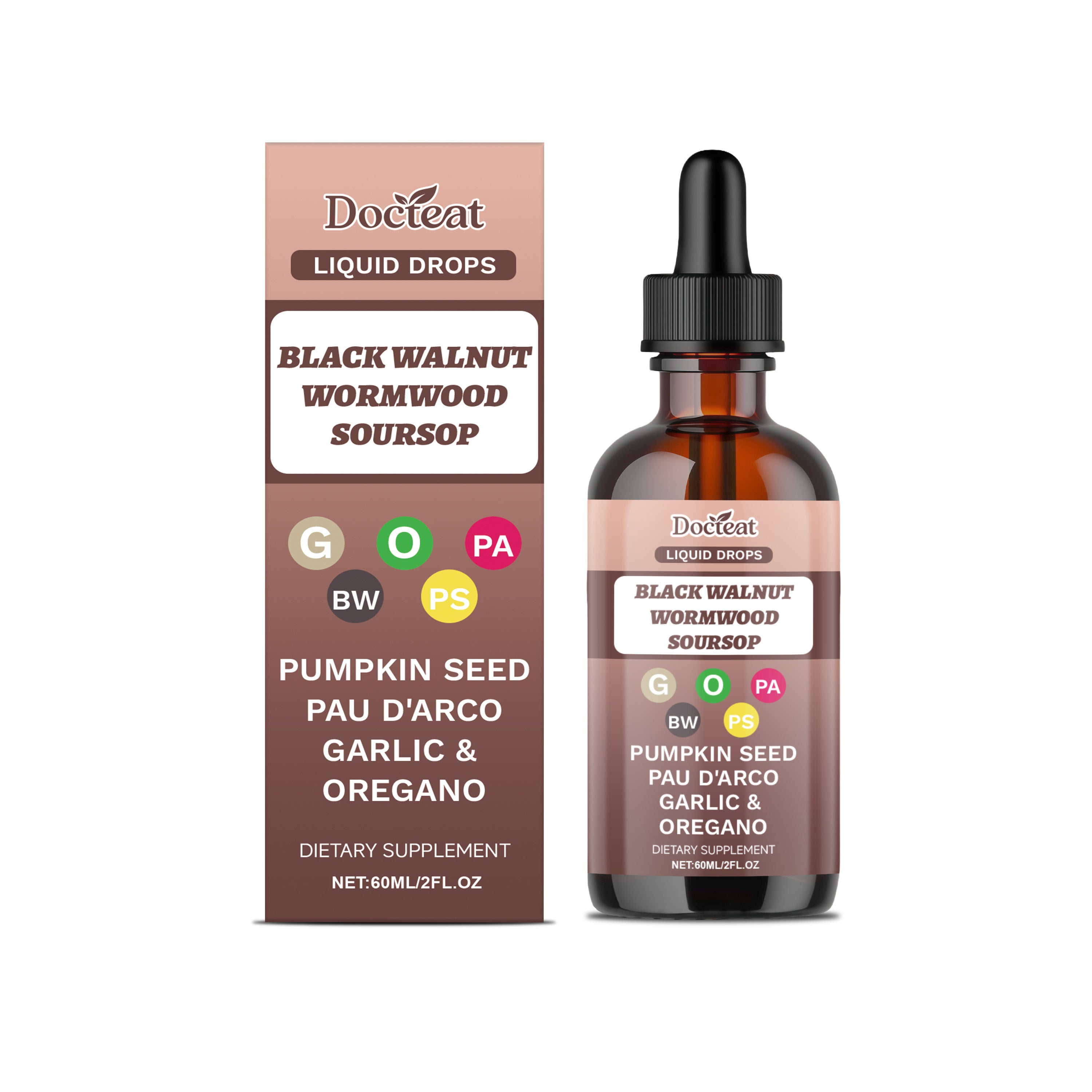 Black Walnut Intestinal Cleanse Drops, Natural Digestive Support, Body Care ,60ml
